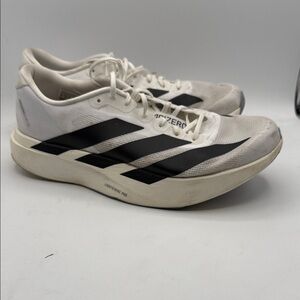 Adidas Adizero EVO SL men’s 10.5 White and Black Athletic Shoes S2
